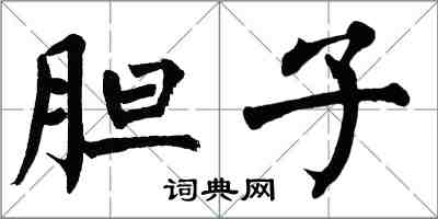 翁闓運膽子楷書怎么寫