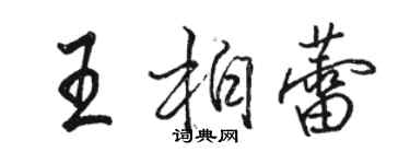 駱恆光王柏蕾行書個性簽名怎么寫