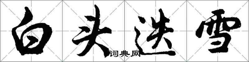 胡問遂白頭迭雪行書怎么寫