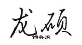 駱恆光龍碩行書個性簽名怎么寫