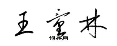 梁錦英王童林草書個性簽名怎么寫