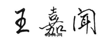 駱恆光王嘉聞行書個性簽名怎么寫