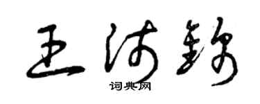 曾慶福王沛錦草書個性簽名怎么寫