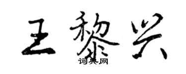 曾慶福王黎興行書個性簽名怎么寫