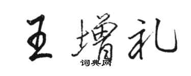 駱恆光王增禮行書個性簽名怎么寫