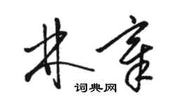 駱恆光林章草書個性簽名怎么寫