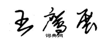 朱錫榮王鷹展草書個性簽名怎么寫