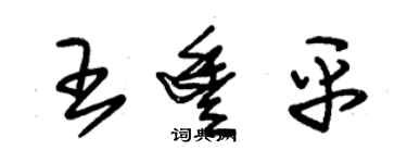 朱錫榮王豐平草書個性簽名怎么寫