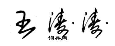 朱錫榮王濤濤草書個性簽名怎么寫