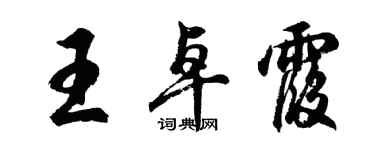 胡問遂王卓霞行書個性簽名怎么寫