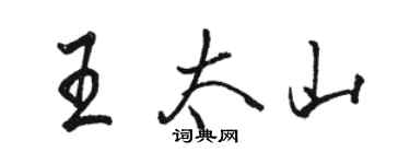 駱恆光王太山行書個性簽名怎么寫