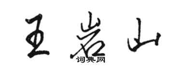 駱恆光王岩山行書個性簽名怎么寫