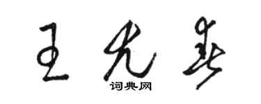 駱恆光王尤春草書個性簽名怎么寫