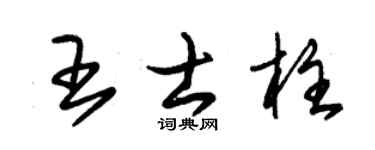 朱錫榮王士柱草書個性簽名怎么寫