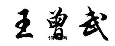 胡問遂王曾武行書個性簽名怎么寫