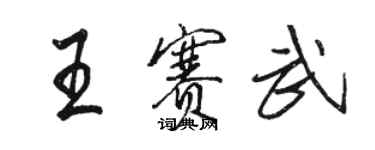 駱恆光王賽武行書個性簽名怎么寫