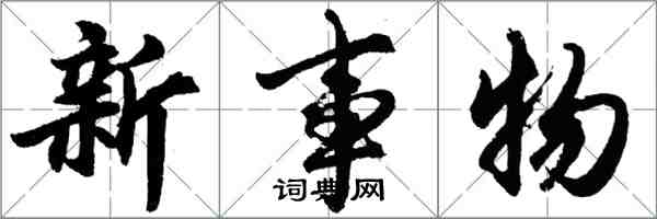 胡問遂新事物行書怎么寫