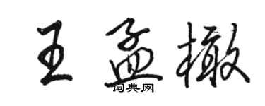 駱恆光王孟橄行書個性簽名怎么寫