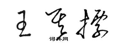 駱恆光王其標草書個性簽名怎么寫