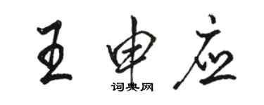 駱恆光王申應行書個性簽名怎么寫