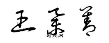 曾慶福王舉善草書個性簽名怎么寫