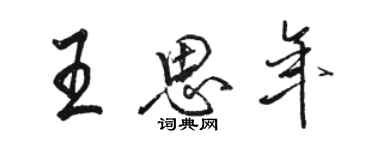 駱恆光王思年行書個性簽名怎么寫