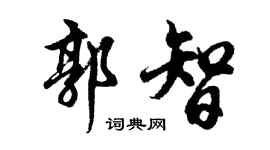 胡問遂郭智行書個性簽名怎么寫