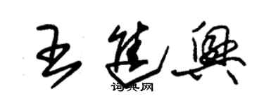 朱錫榮王進興草書個性簽名怎么寫