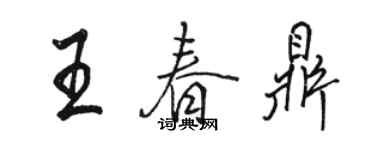 駱恆光王春鼎行書個性簽名怎么寫