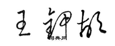 駱恆光王鉀胡草書個性簽名怎么寫