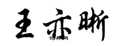 胡問遂王亦晰行書個性簽名怎么寫