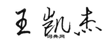 駱恆光王凱傑行書個性簽名怎么寫