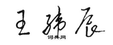 駱恆光王緯辰草書個性簽名怎么寫