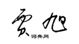 梁錦英賈旭草書個性簽名怎么寫