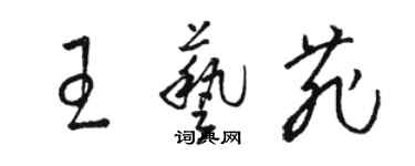 駱恆光王藝菲草書個性簽名怎么寫