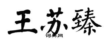 翁闓運王蘇臻楷書個性簽名怎么寫
