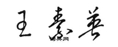 駱恆光王素英草書個性簽名怎么寫