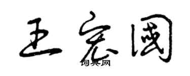 曾慶福王宏國草書個性簽名怎么寫