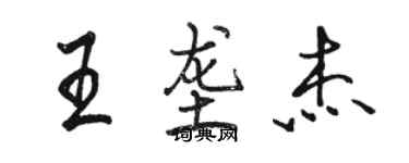 駱恆光王壟傑行書個性簽名怎么寫