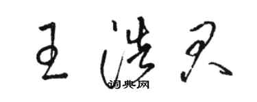 駱恆光王浩君草書個性簽名怎么寫