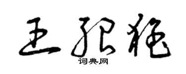 曾慶福王紹猛草書個性簽名怎么寫
