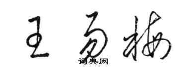 駱恆光王易梅草書個性簽名怎么寫