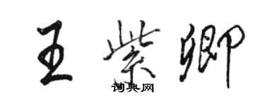 駱恆光王紫卿行書個性簽名怎么寫