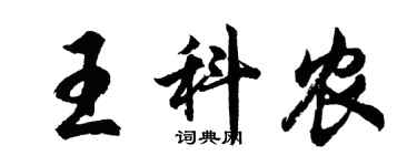 胡問遂王科農行書個性簽名怎么寫