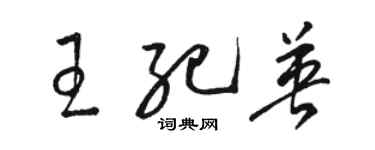 駱恆光王紀英草書個性簽名怎么寫