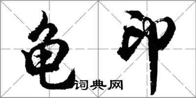 胡問遂龜印行書怎么寫