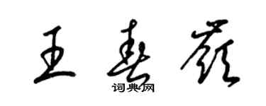 梁錦英王春嶺草書個性簽名怎么寫