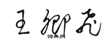 駱恆光王卿飛草書個性簽名怎么寫