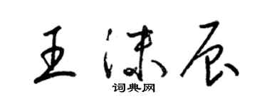 梁錦英王沫辰草書個性簽名怎么寫