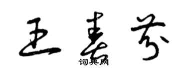 曾慶福王春芬草書個性簽名怎么寫